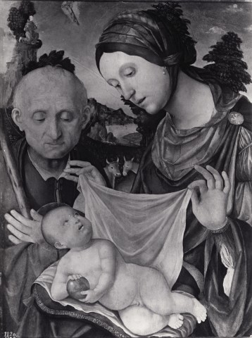 Anonimo — Maineri Giovan Francesco - sec. XV/ XVI - Sacra Famiglia — insieme